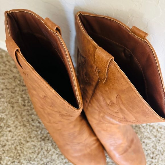 Women's West Blvd Cowboy Boots Brown 8.5 - Picture 5 of 7